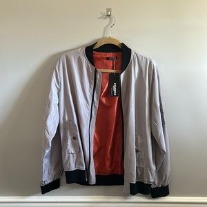 Gray Bomber Jacket